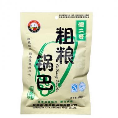 傻二哥粗粮锅巴香葱味100g/包