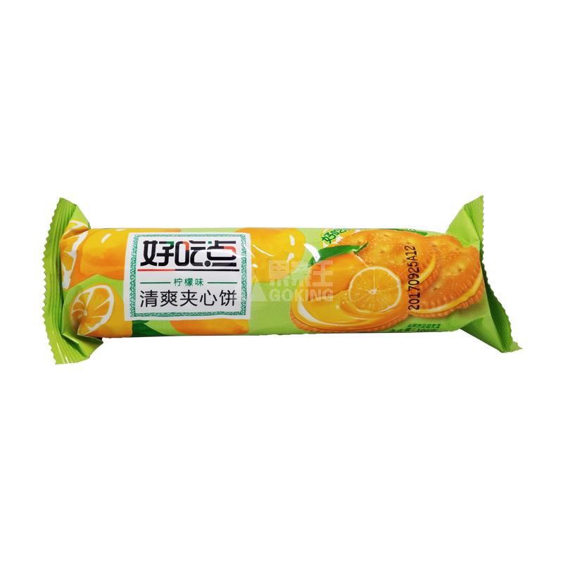 达利园好吃点柠檬味清爽夹心饼干100g/包