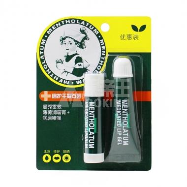 曼秀雷敦薄荷润唇膏+润唇啫喱3.5g+8g/支