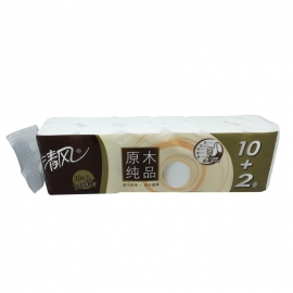 清风原木无芯卷纸75g*12**/条