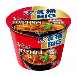 康师傅大食桶红烧牛肉面143g/桶