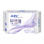 ABC轻透薄KMS绵柔甜睡夜用卫生巾323mm*3片K34(新老包装随机）**/包