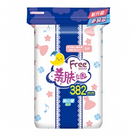 Free飞亲肤立围超长夜用棉柔卫生巾3片T88/包