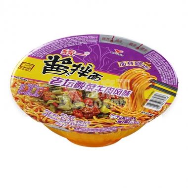 统一酱拌面老坛酸菜牛肉风味122g/碗