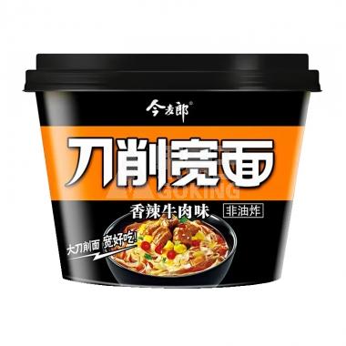 今麦郎刀削宽面香辣牛肉面126g/桶