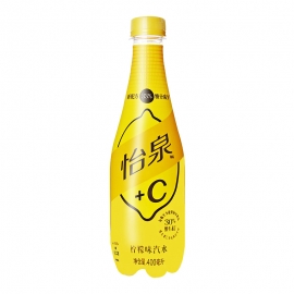 可口可乐怡泉+C柠檬味汽水胶瓶400ml/瓶
