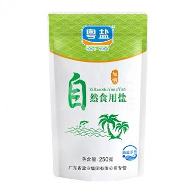 粤盐自然食用盐加碘250g/包