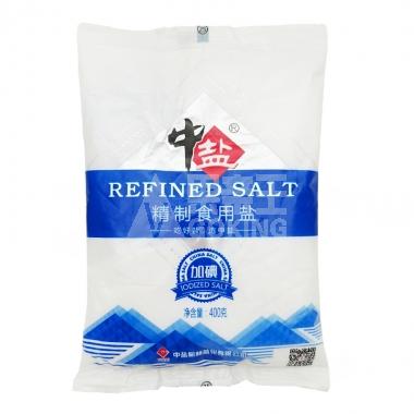 中盐精制加碘食用盐400g**/包