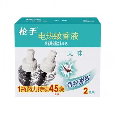 枪手无味电热蚊香液45ml*2瓶**/盒