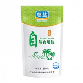 粤盐自然食用盐加碘250g...