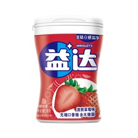 益达口香糖木糖醇草莓味40粒/瓶