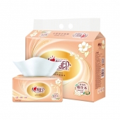 130抽（6个装）心相印DT24130（软抽）百分百原生木三层/包