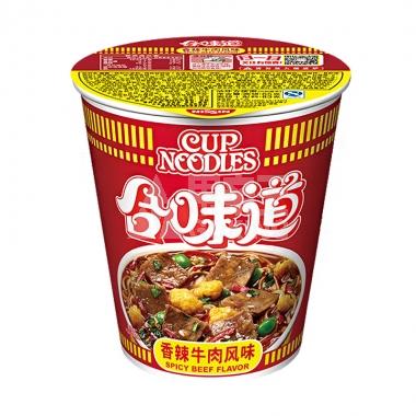 日清合味道小杯面香辣牛肉味76g**/杯