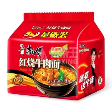 康师傅经典(五入包)红烧牛肉面82.5g/包