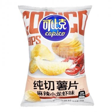 达利园可比克纯切薯片麻辣小龙虾味65g/包