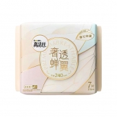 高洁丝奢透蝉翼卫生巾7片日用240ml**/包