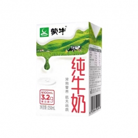 (1月扫码红包)蒙牛纯牛奶250ml/盒