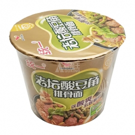 统一来一桶老坛酸豆角排骨面...