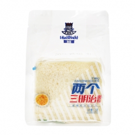 哈兰德肉松2个三明治面包120g90天/包