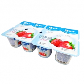 21天 蒙牛草莓风味酸牛奶CD杯100ml-