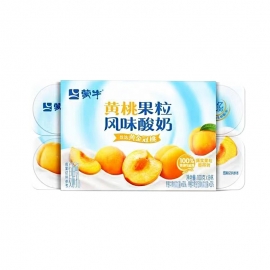 21天 蒙牛黄桃味酸牛奶CD杯100ML