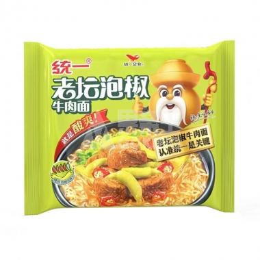 统一100老坛泡椒牛肉味（单袋）108g/袋