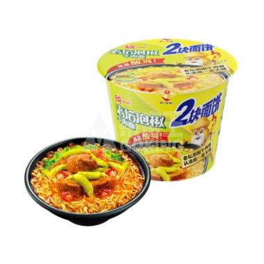 统一来一桶（大桶）2块面饼泡椒牛肉面135g/桶
