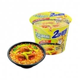 统一来一桶（大桶）2块面饼泡椒牛肉面135g/桶