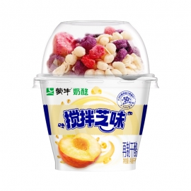 180天 蒙牛搅拌芝味黄桃味210g