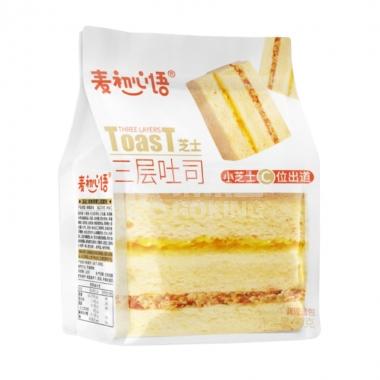 麦初心语三层吐司芝士味面包85g**/包