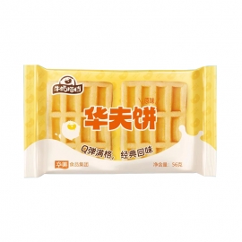 华美牛奶搭档华夫饼原味56g90天/包