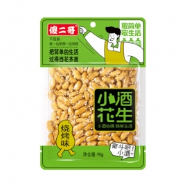 傻二哥小酒花生烧烤味90g/包