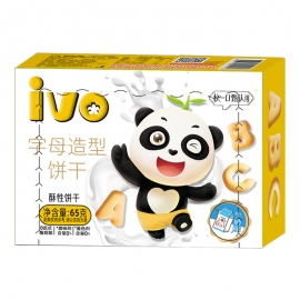 小莞同学-字母造型饼干牛奶...