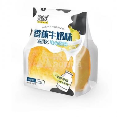 曼悦芙香蕉牛奶味面包100g120天/包