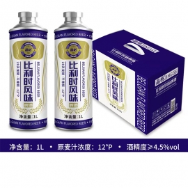 晶格比利时风味啤酒1L/罐