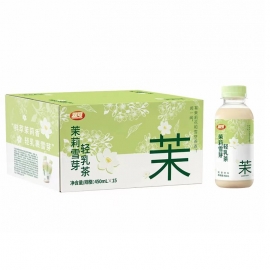 双可茉莉雪芽轻乳茶450ml/瓶