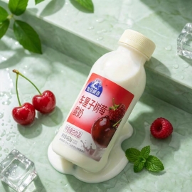 牧初鲜语车厘子树莓酸奶450ml